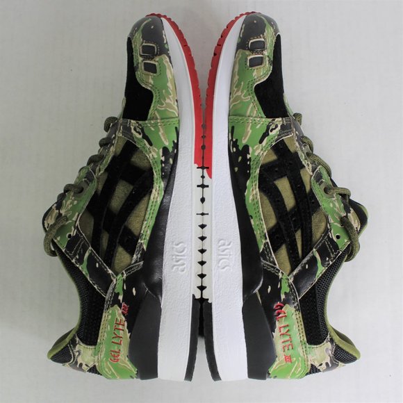 Asics x Atmos Gel-Lyte III Green Camo Tiger G477 - Picture 4 of 8